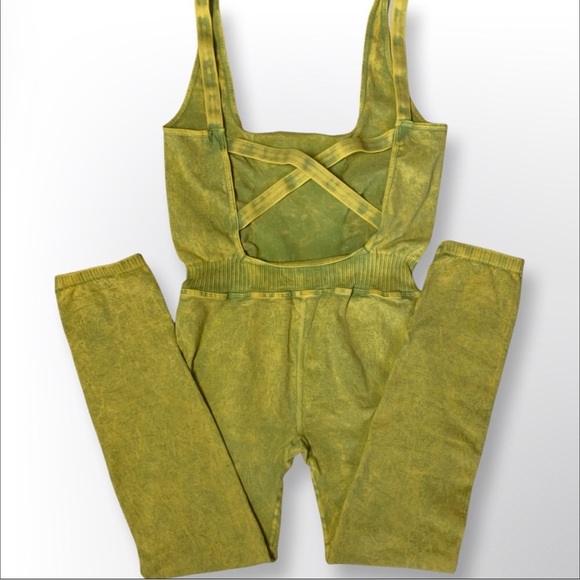 Free People free movement Good Karma Onesie color Olive Green size XS - Picture 7 of 13